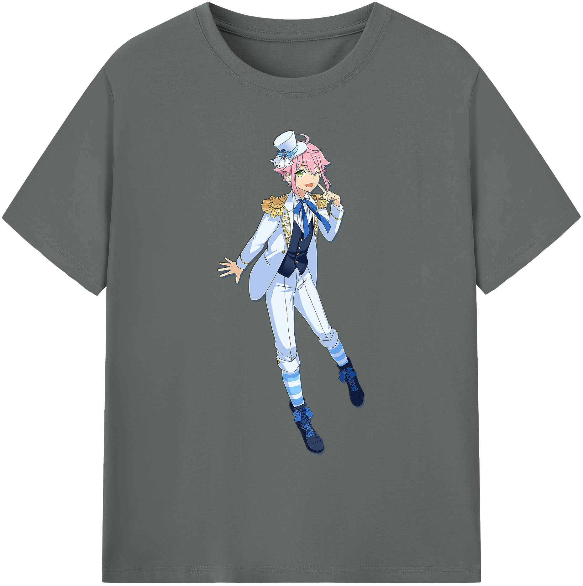 （画像用） あんさんぶるスターズ! Ensemble Stars 綿100％ メンズ半袖Tシャツ｜肌触りやわらか＆通気性